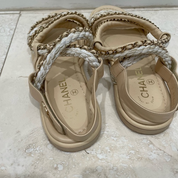 Chanel Chain and cord sandals size 38 7.5/8US - Picture 8 of 9